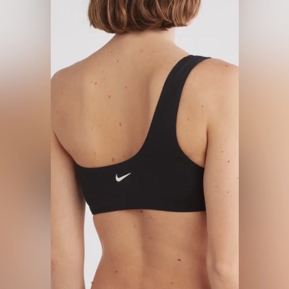NWT! Nike Swim Asymmetrical Black Performance Bikini Top. Nordstrom